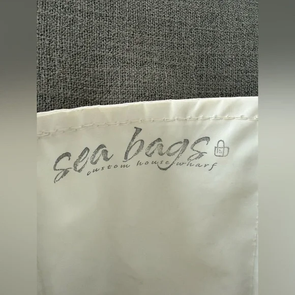 Sea Bags Whale Tail Tote
Recycled sail cloth rope handles
Handmade In Maine - Picture 3 of 10